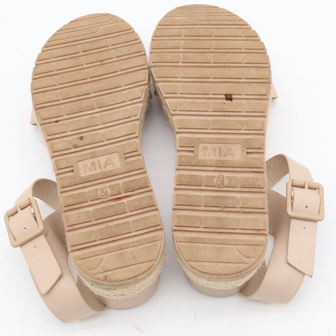 MIA Faustine Nude Beige Platform Espadrille Sandals Lug Sole Womens 8.5 M
