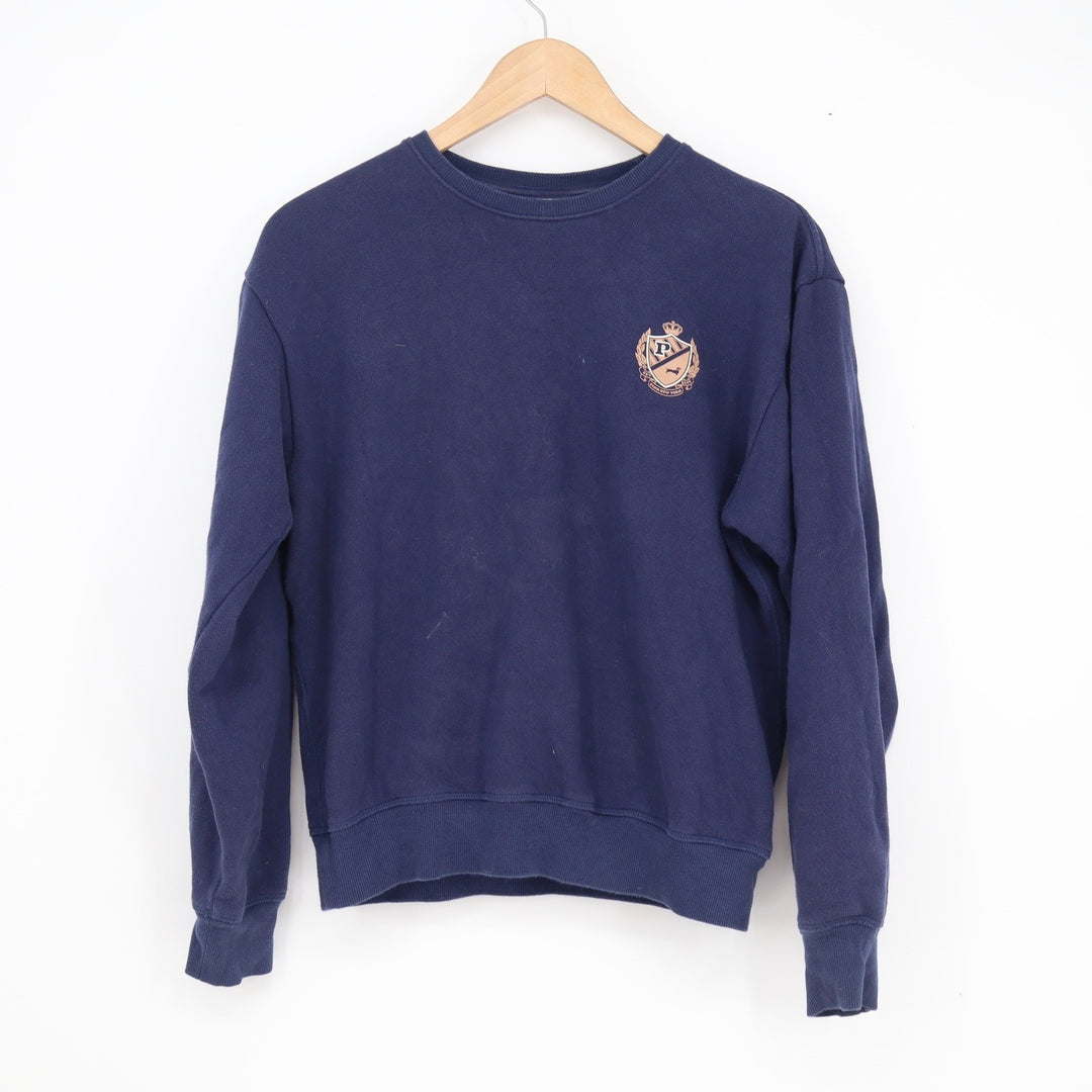 PINK Victoria's Secret Navy Blue Collegiate Crest Crewneck Sweatshirt XS