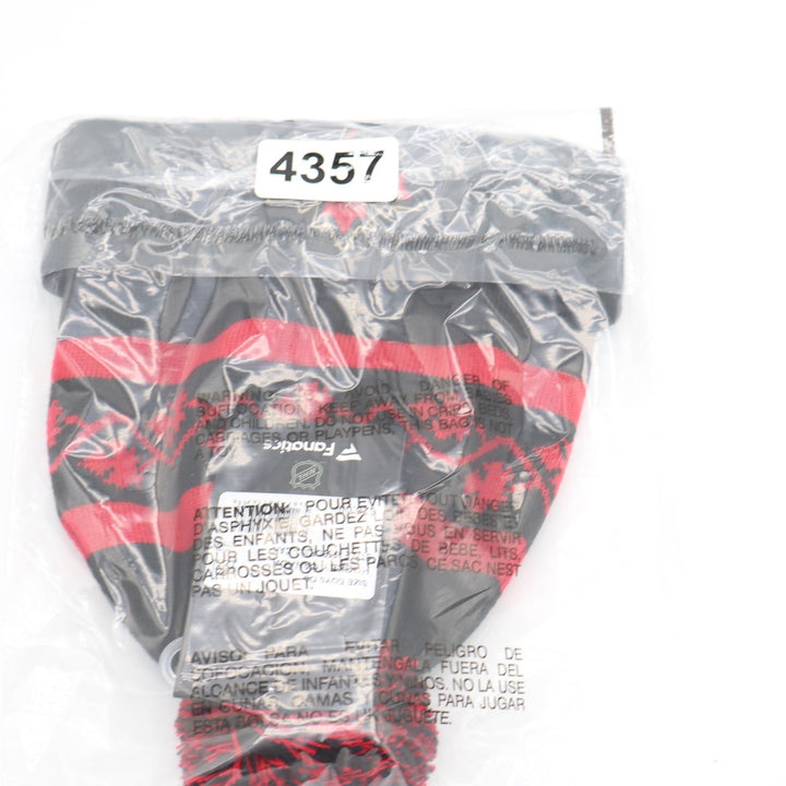 Hockey Canada Fanatics Nations Face-Off 2025 Youth Boys Beanie Hat Black Red NEW
