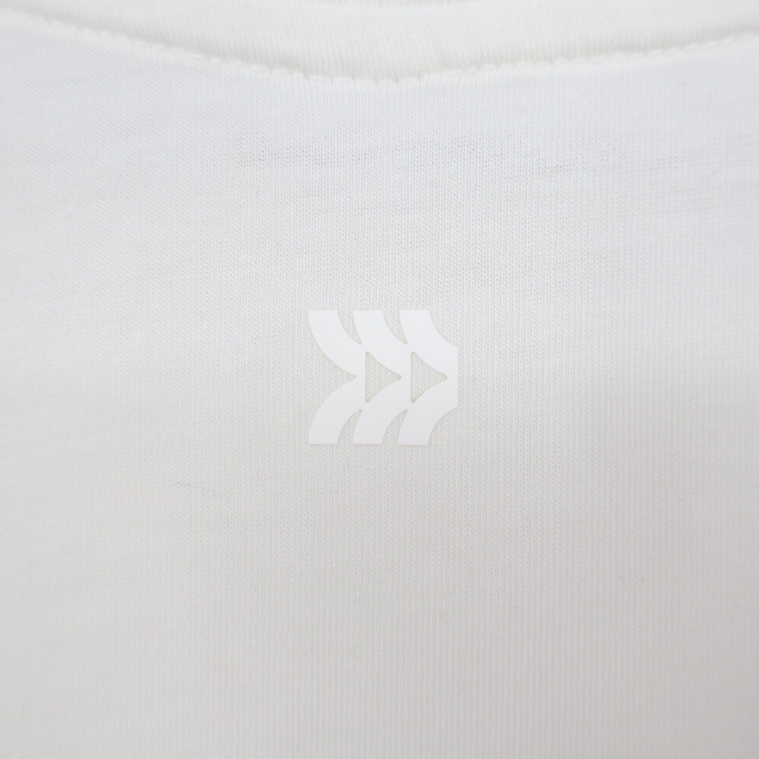 All In Motion Crop Tank Top Womens White Knit Round Neck Yoga Running Activewear