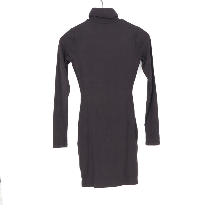 Naked Wardrobe Black Turtleneck Long Sleeve Bodycon Mini Dress Small