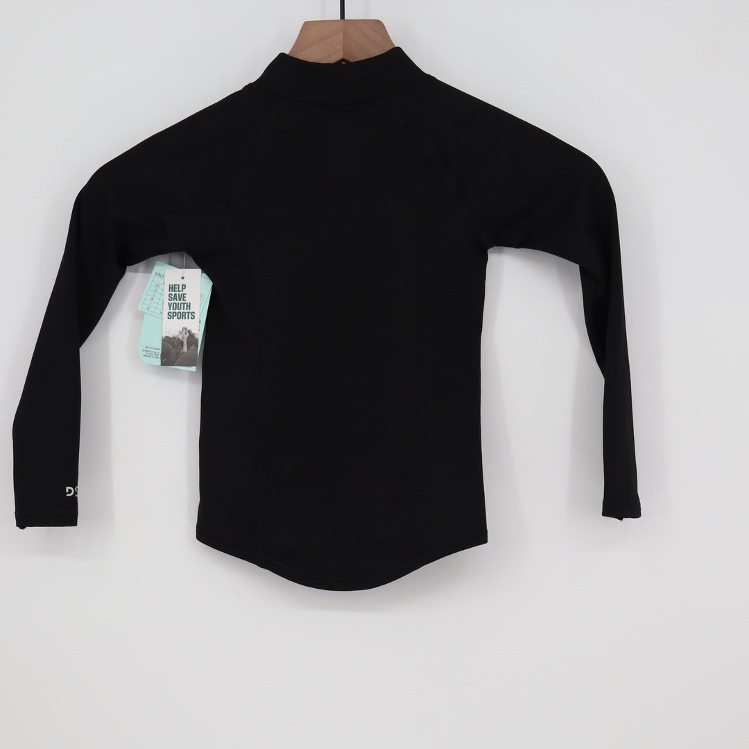 DSG Girls 2XS Black Cold Weather Compression Mock Neck Long Sleeve Top