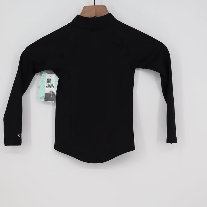 DSG Girls 2XS Black Cold Weather Compression Mock Neck Long Sleeve Top