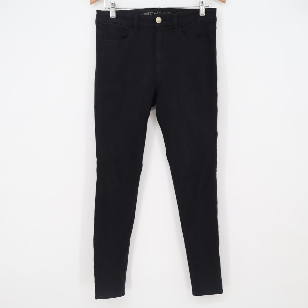 American Eagle Jeggings Womens 4 Super Stretch X4 Black Skinny Denim Excellent