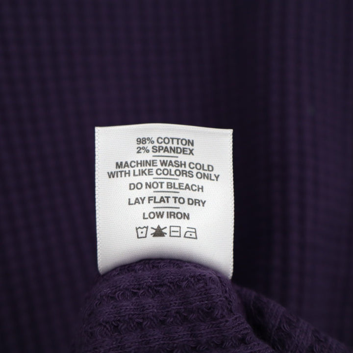American Giant T-Shirt Mens Large Purple Waffle Knit Cotton Stretch Crew Neck