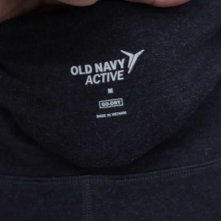 Old Navy Active Go-Dry Yoga Pants Womens Medium Gray Straight Leg High Rise