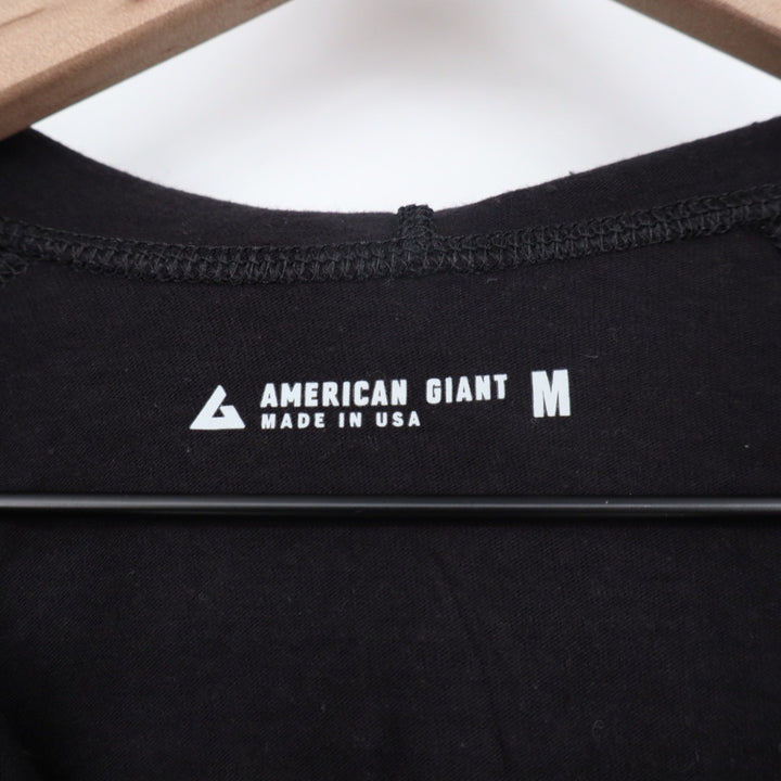 American Giant Black Full Zip Hoodie Sweatshirt Made in USA Medium
