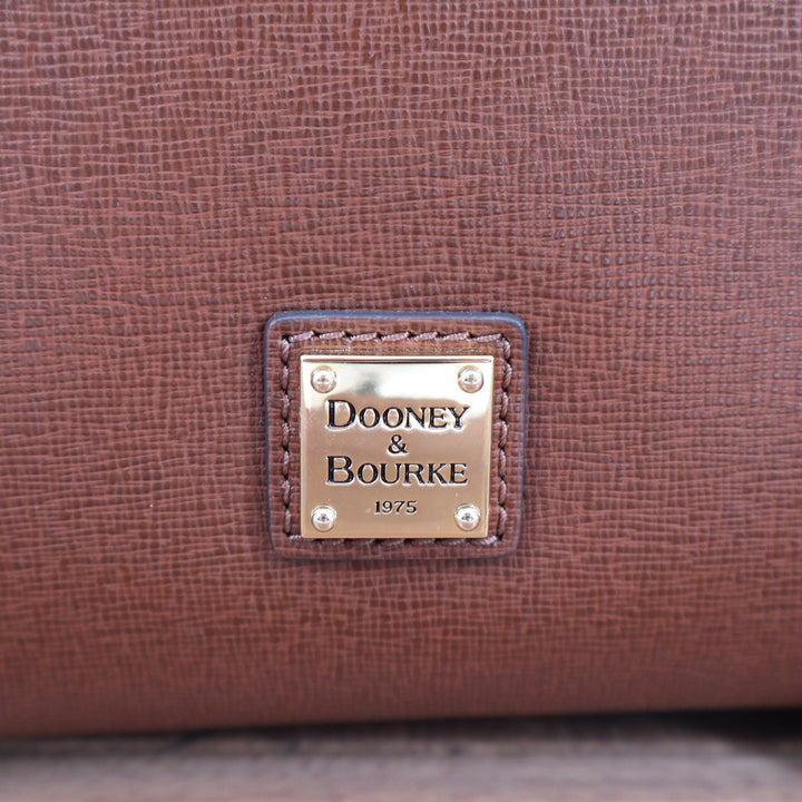 Dooney & Bourke Small Zip Satchel Amber Saffiano Leather Handbag