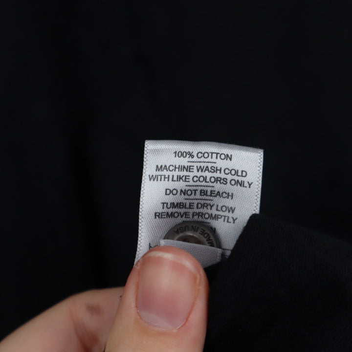 American Giant Black Long Sleeve Henley Shirt Made in USA Size L