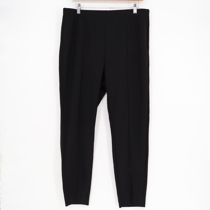 Shein Curve Ponte Pants Womens 2XL Black Stretch High Rise Elastic Waist Tapered