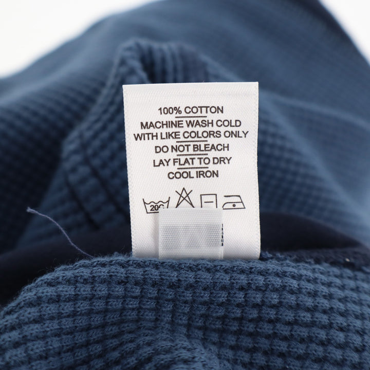American Giant Colorblock Summit T-Shirt Mens Medium Blue Waffle Knit Crew Neck