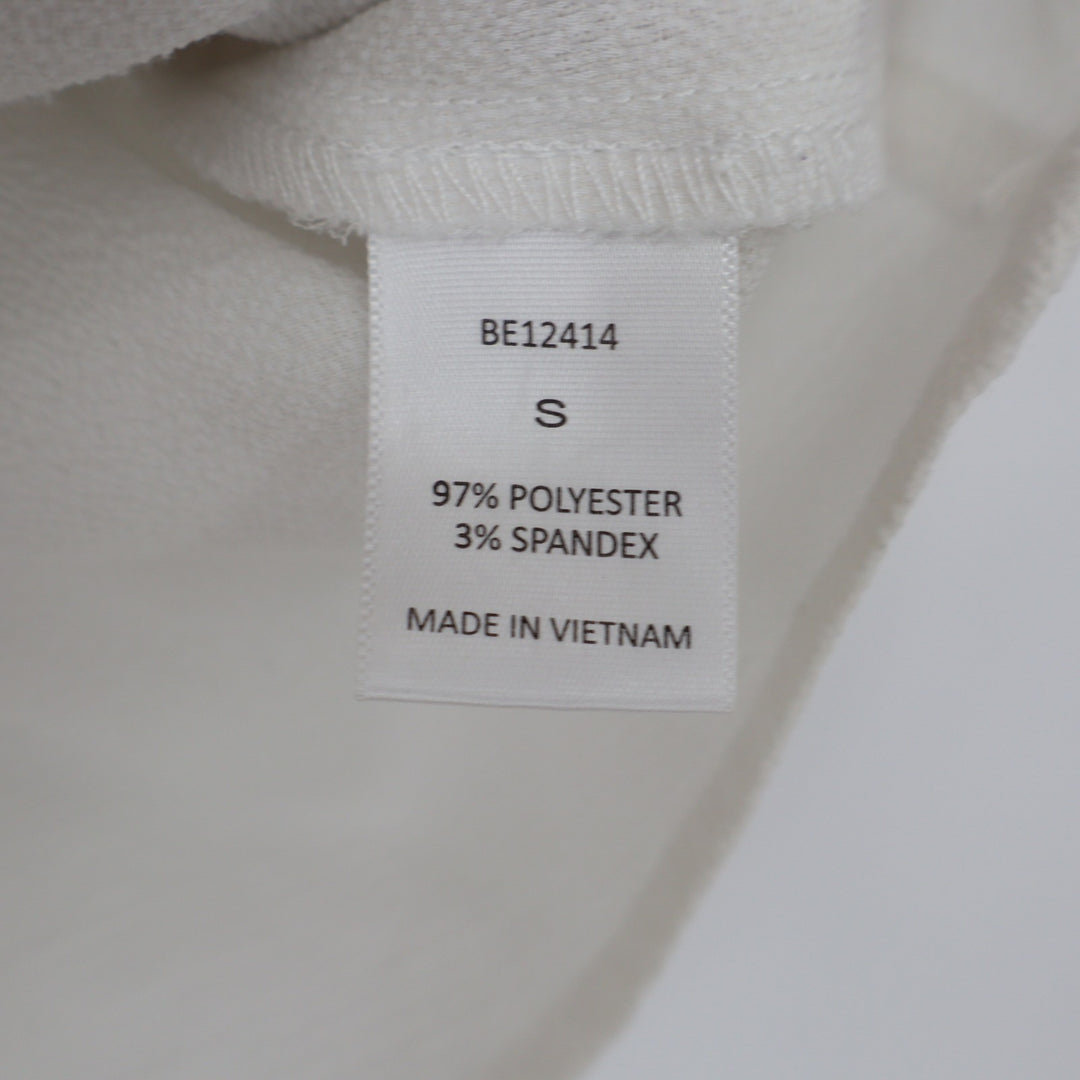 Papermoon Ivory Split Neck Cap Sleeve Pocket Blouse Small