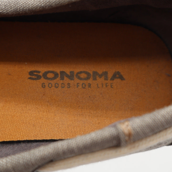 Sonoma Boat Shoe Mens 13 Grey Canvas Moc Toe Loafer Excellent