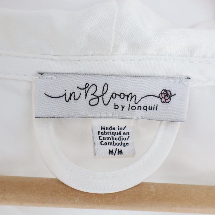 In Bloom by Jonquil The Bride Wrap Robe Womens Medium White 3/4 Dolman Sleeve