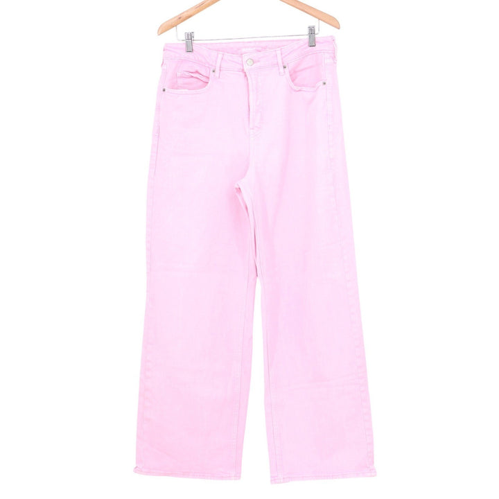 Old Navy Sky-Hi Wide Leg Extra High Rise Pink Jeans Size 12