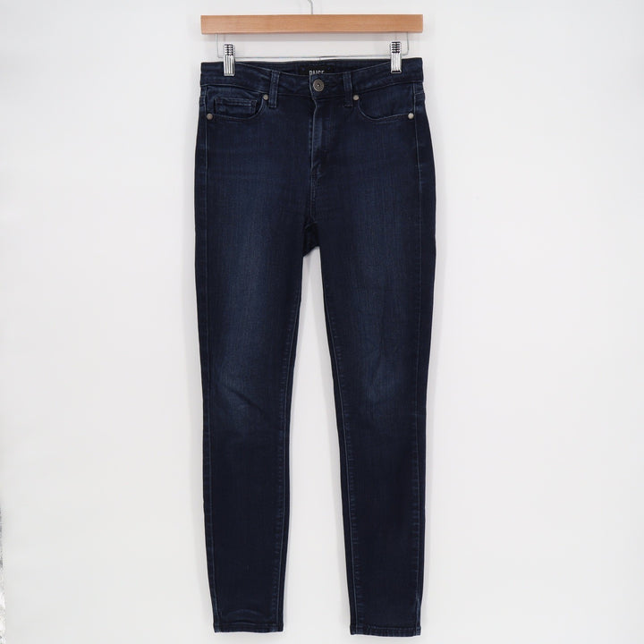 Paige Hoxton Ankle High Rise Skinny Jeans Dark Blue Indigo Size 26 RN27002