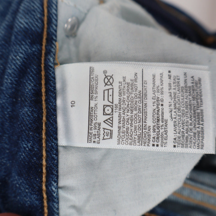 Old Navy Jeans Womens 10 Curvy O.G. Straight Blue Distressed Raw Hem Excellent