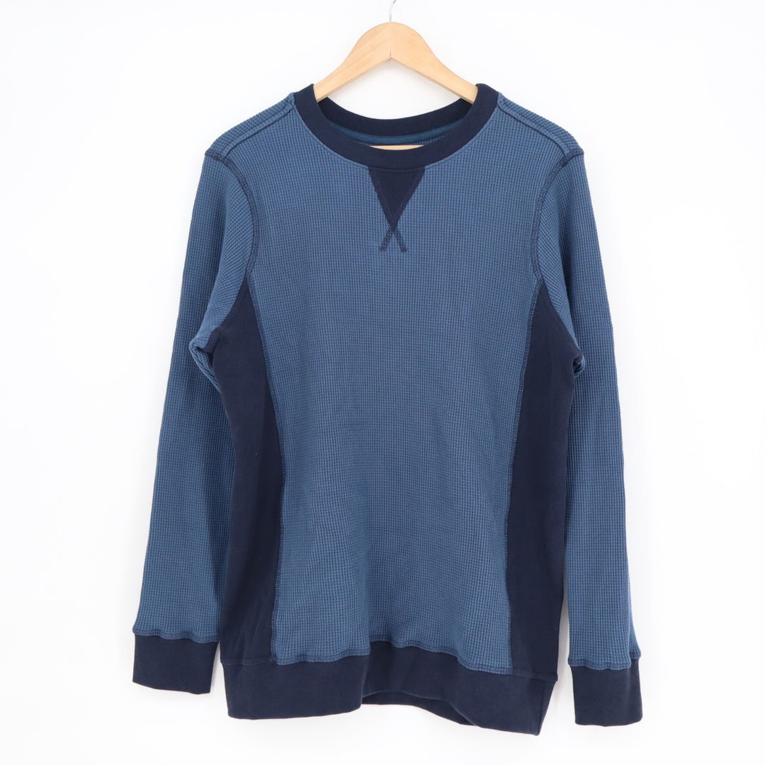 American Giant Colorblock Summit T-Shirt Mens Medium Blue Waffle Knit Crew Neck