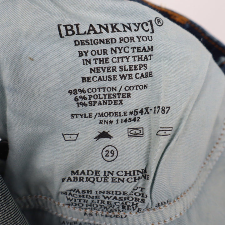 BLANKNYC The Bowery Cropped Flare Jeans Distressed Blue Size 29