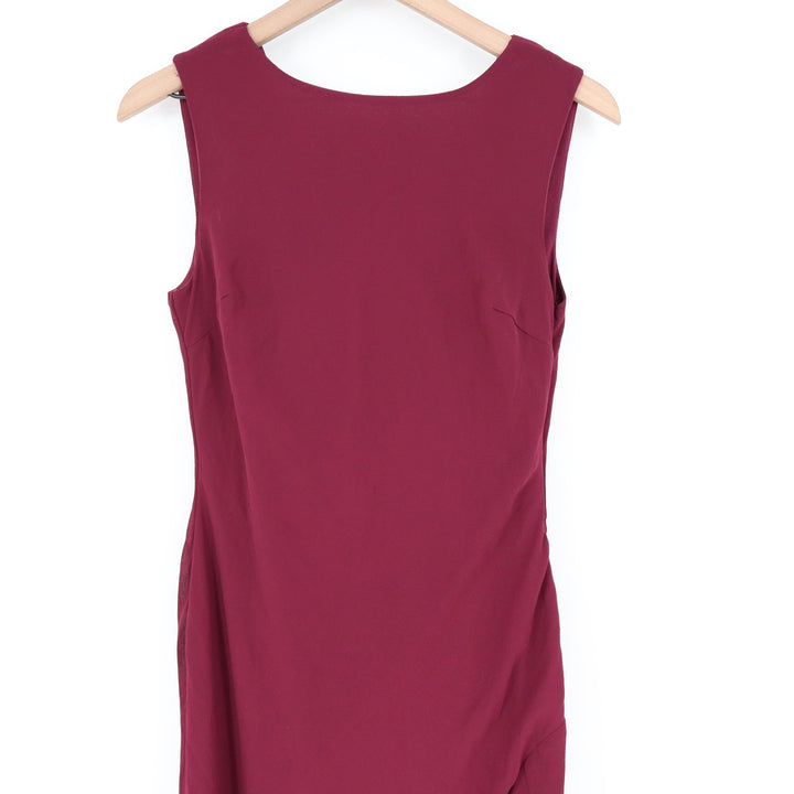 Lulus Burgundy Cowl Back Sleeveless Maxi Dress Side Slit Formal Gown Size M