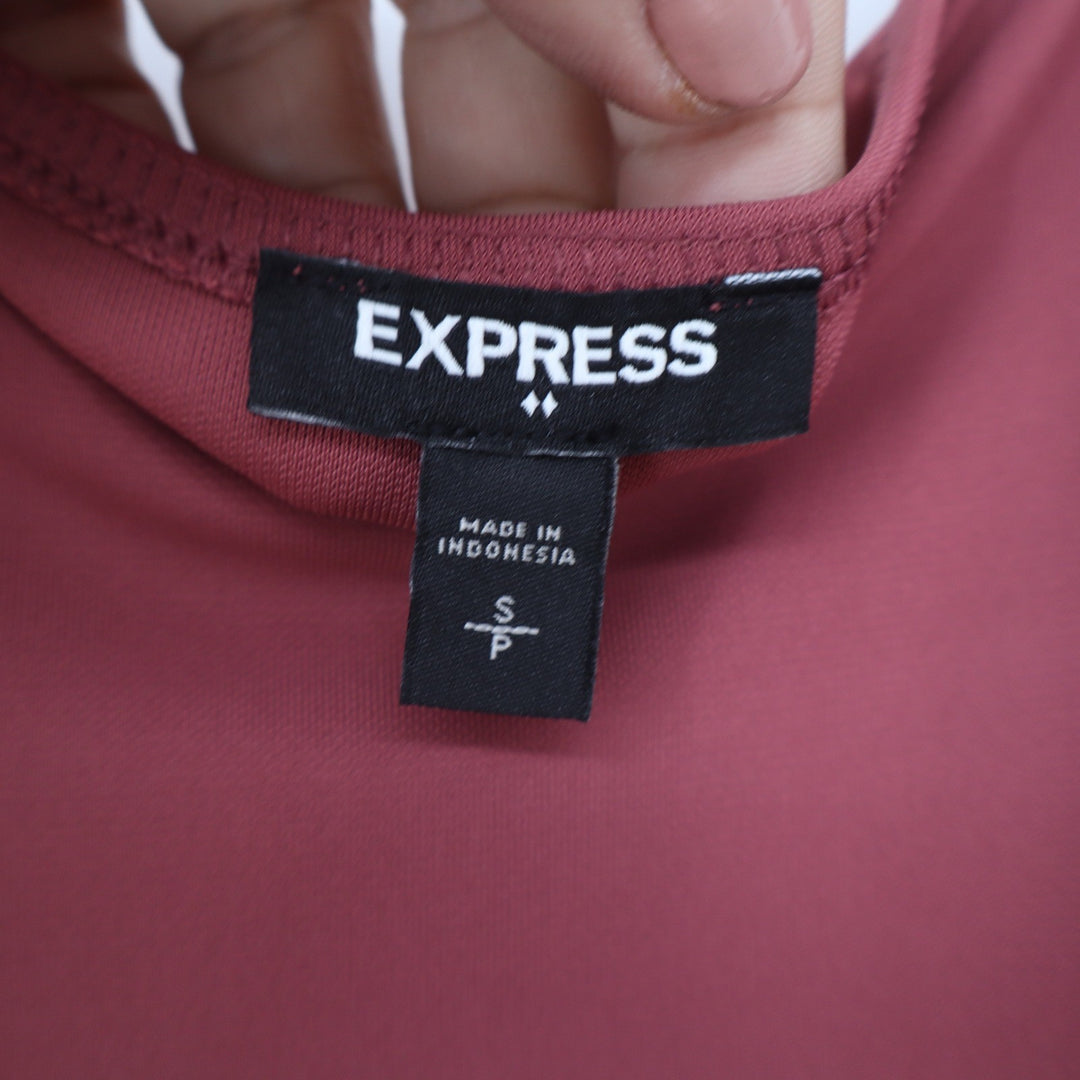 Express Mauve Pink V-Neck Spaghetti Strap Midi Slip Dress Womens Small