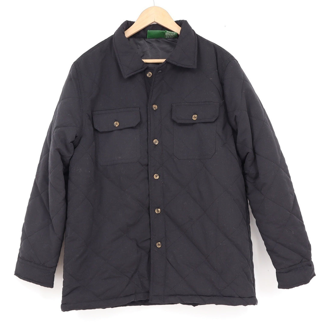 Stillwater Supply Co Mens Black Quilted Shirt Jacket Button Front Size M