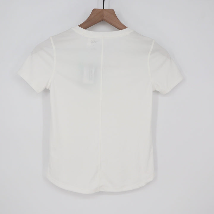 DSG Girls Movement Tee Pure White Short Sleeve Athletic Shirt S 8-9