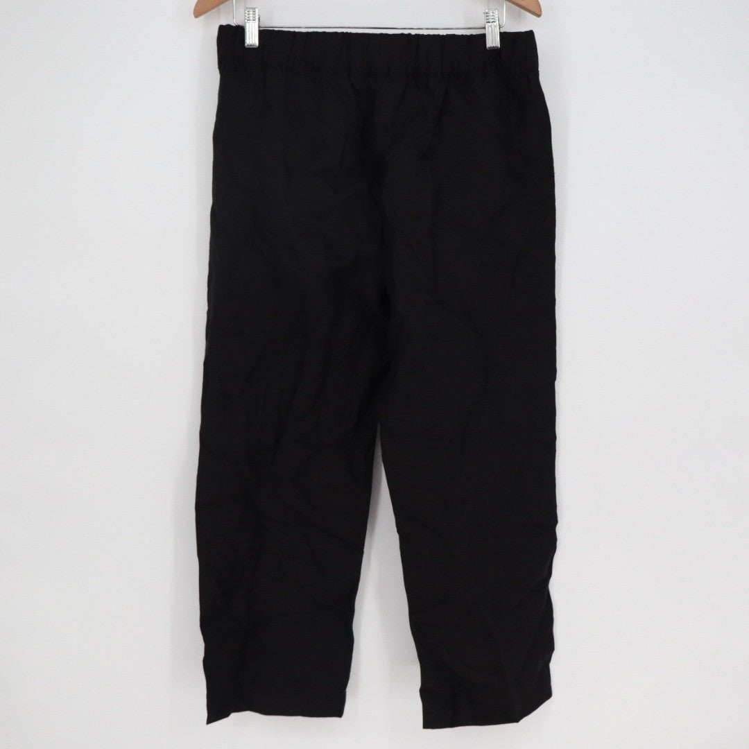 American Giant Pants Womens Medium Black Linen Summer Wear Relaxed Fit Wide Leg