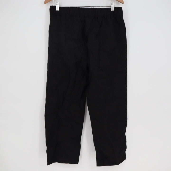 American Giant Pants Womens Medium Black Linen Summer Wear Relaxed Fit Wide Leg