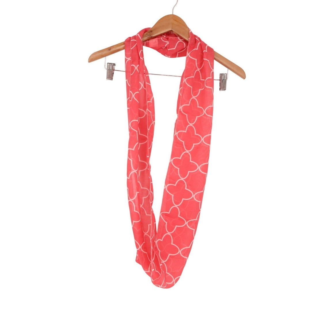 Infinity Scarf Womens One Size Chic Pink Floral Neck Warmer Cozy Winter Wear