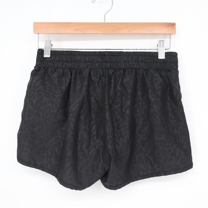 Zyia Active Shorts Womens M Leopard Print Black Athletic Running Excellent
