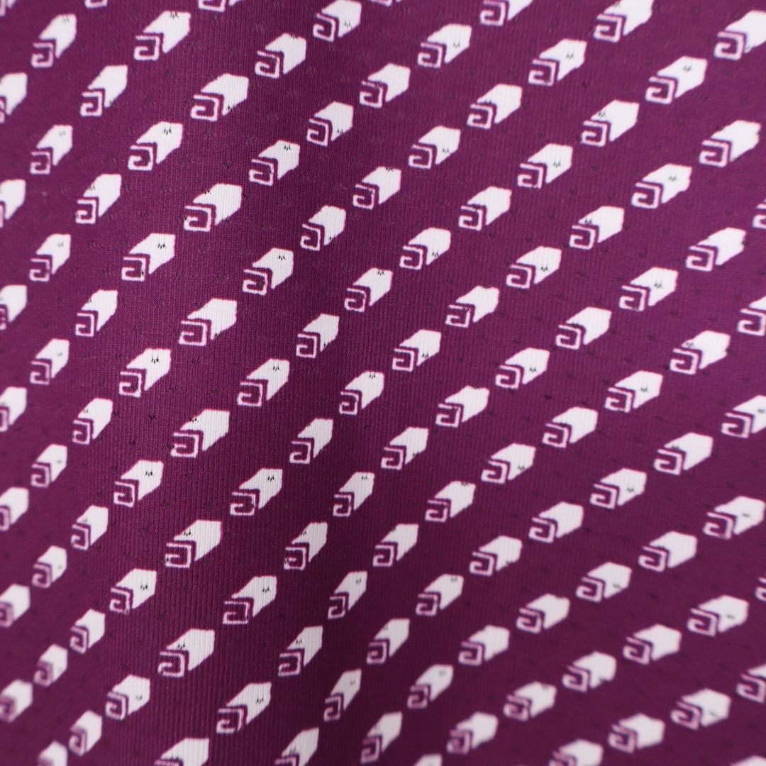 VRST Mens Contrast Printed Polo Black Cherry Roll Repeat Geometric Size L