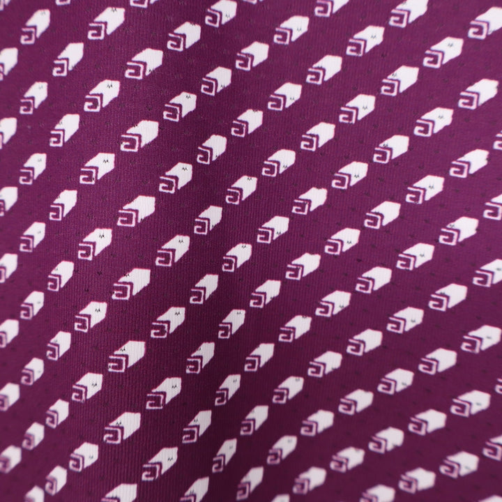 VRST Mens Contrast Printed Polo Black Cherry Roll Repeat Geometric Size L