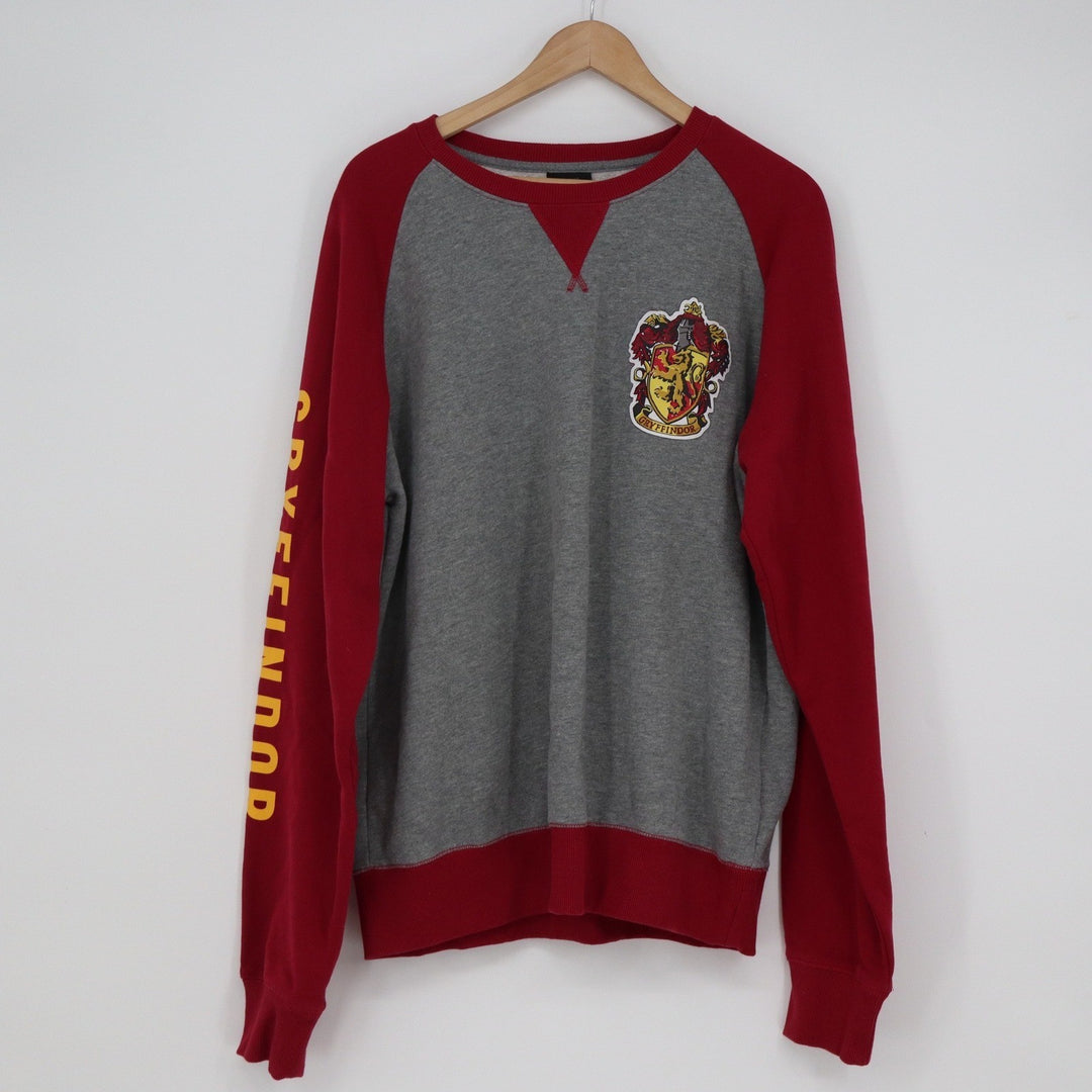 Universal Studios Harry Potter Gryffindor Raglan Sweatshirt Grey Burgundy XL