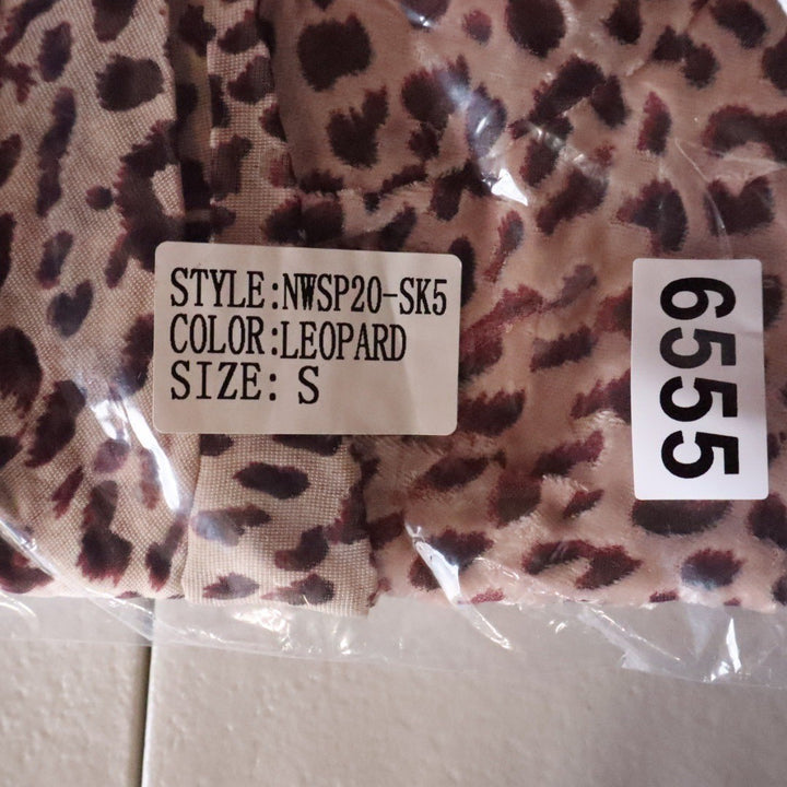 Naked Wardrobe The Statement Leopard Print Asymmetrical Ruffle Mini Skirt