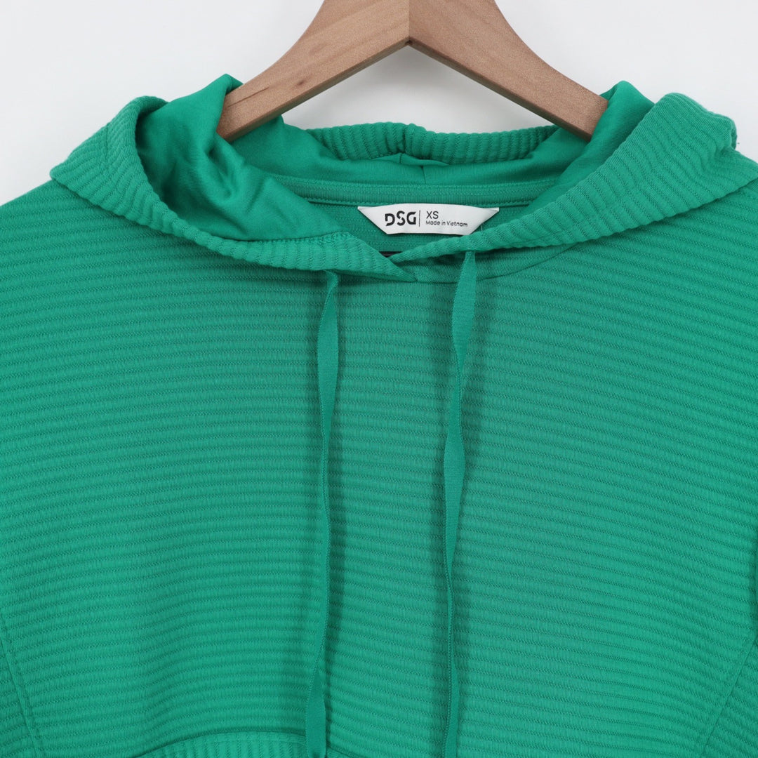 DSG Womens So Soft Ottoman Hoodie Melted Emerald Green Ribbed XS