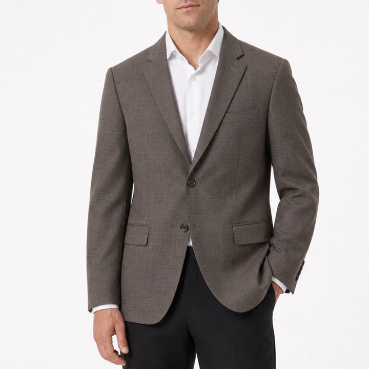 Tommy Hilfiger Mens 40S Brown Wool Blend Two Button Blazer Sport Coat DVC 055