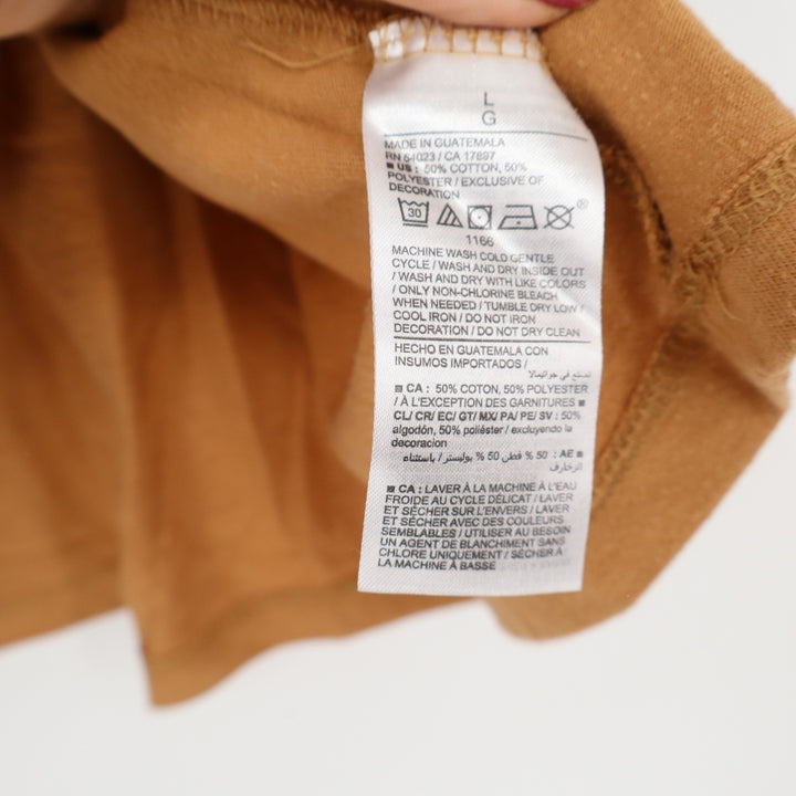 Old Navy T-Shirt Mens L Soft-Washed Conifers Graphic Mustard Tan Nature