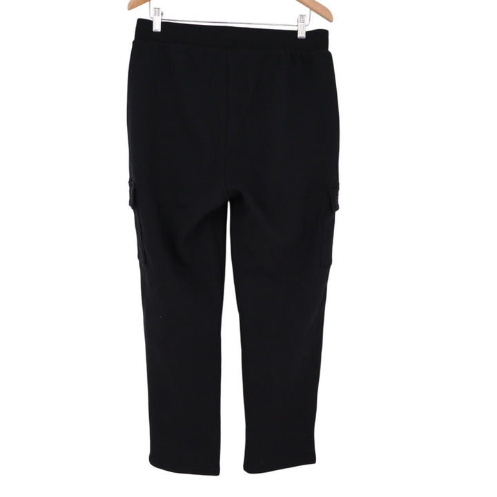 American Giant Sweatpant Womens Large Black Cotton Straight Leg Cargo Pockets