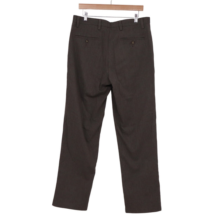 Dockers Mens Classic Fit Brown Heathered Straight Leg Dress Pants 34x32