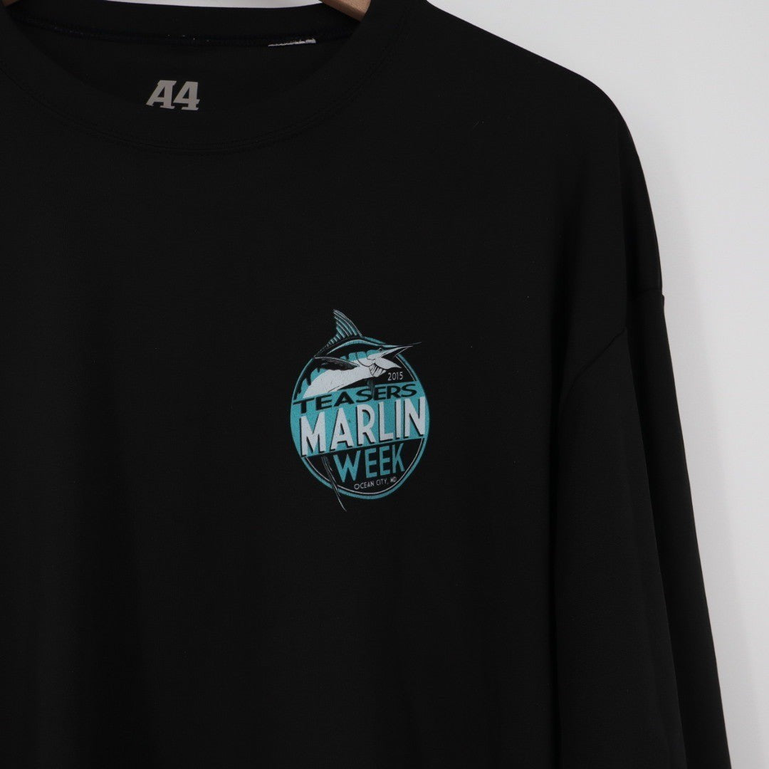 A4 Teasers Marlin Week 2015 Ocean City MD Long Sleeve T Shirt XL Black