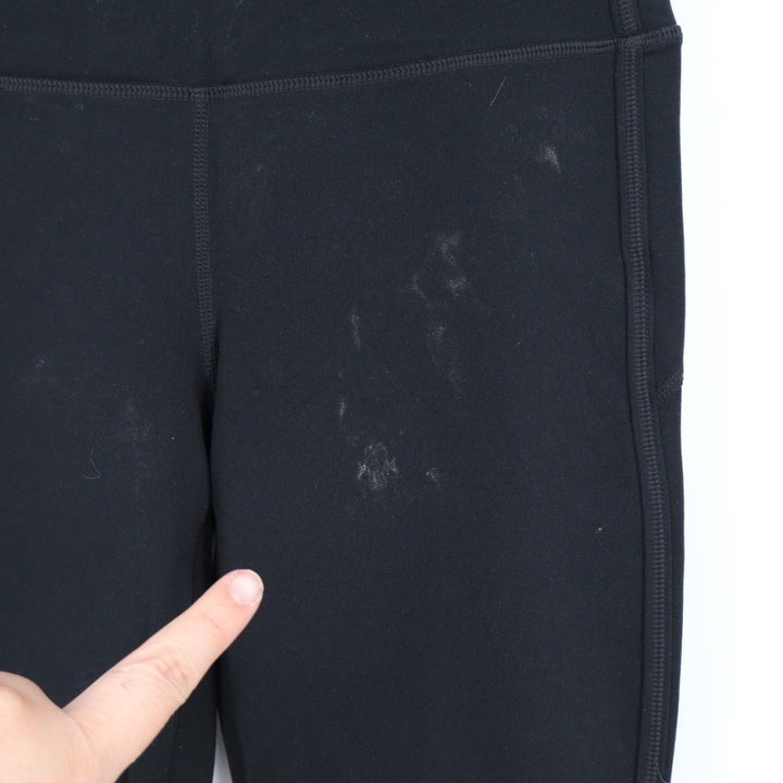Athleta Black Lattice Cutout Capri Leggings Size MP