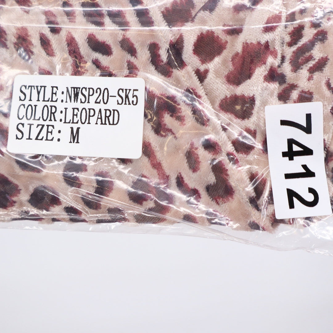 Naked Wardrobe The Statement Leopard Print Draped Ruffle Mini Skirt M