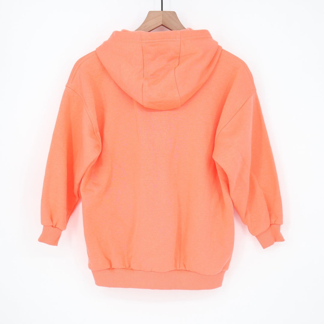 Nike Kids Oversized Fleece Hoodie Coral Orange Medium NEW