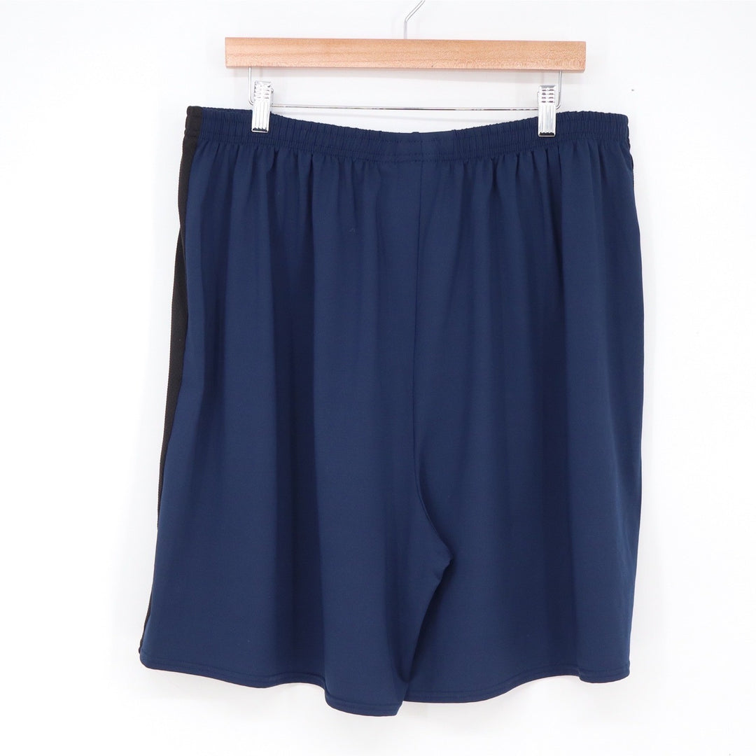 Nike Athletic Shorts Mens 3XL Dri-FIT Navy Blue Black Stripe Excellent