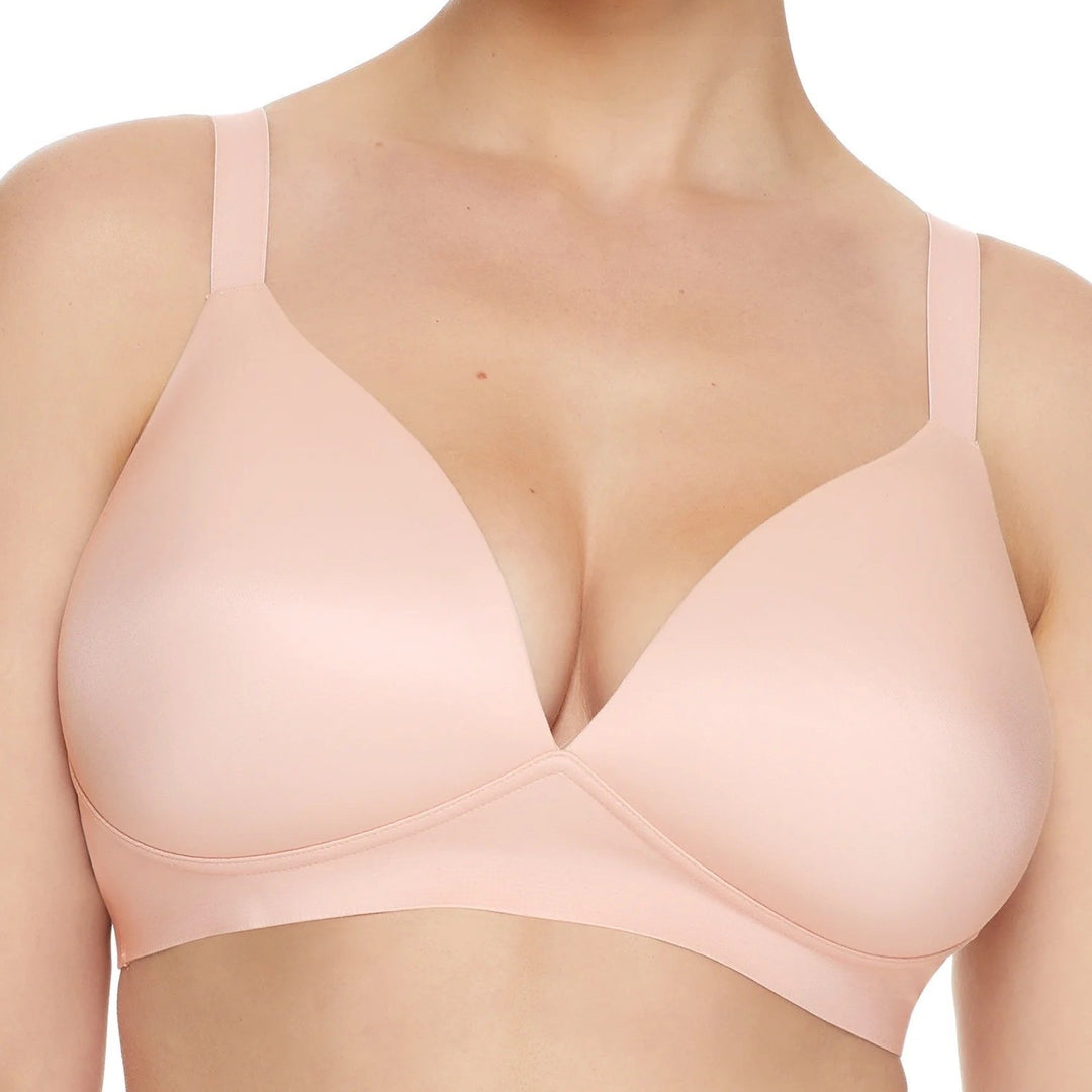 Bali Comfort Revolution Bra Women Large Pink Stretch Wireless Soft Touch Perfect