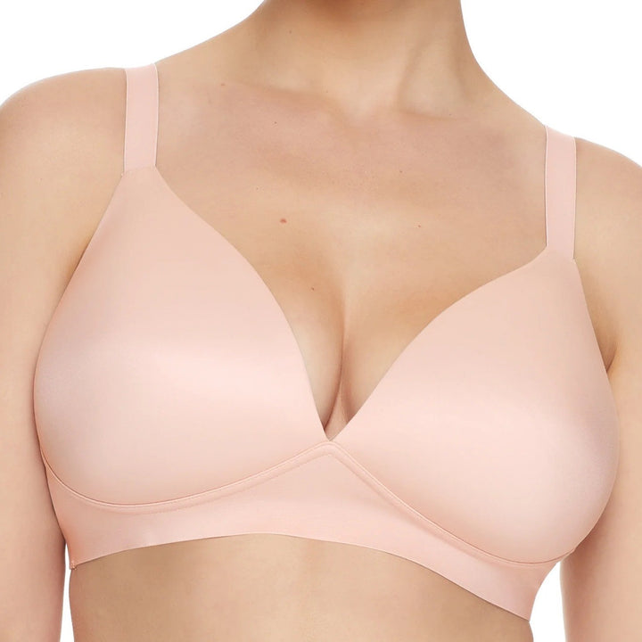 Bali Comfort Revolution Bra Women Large Pink Stretch Wireless Soft Touch Perfect