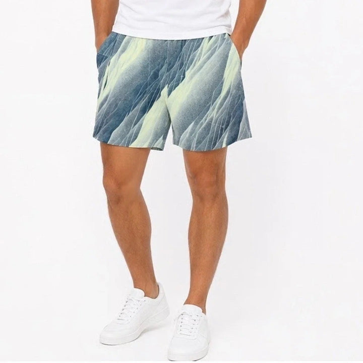 DSG Mens Agility 6 Inch Training Shorts Navy Blue Lime Green Graphic Small NEW