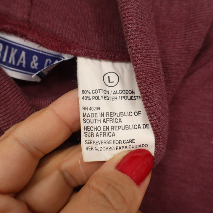 Erika & Co Womens Burgundy Heathered Turtleneck Long Sleeve Top Size L