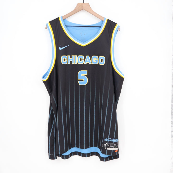 Nike Chicago Sky Angel Reese 5 Explorer Edition WNBA Jersey Black XXL